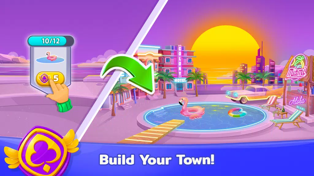 SoliTown – Solitaire Tripeaks スクリーンショット 2