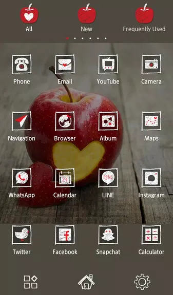 Heart Apple Theme +HOME स्क्रीनशॉट 1