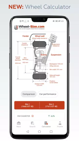 Wheel Size - Fitment database Screenshot 0