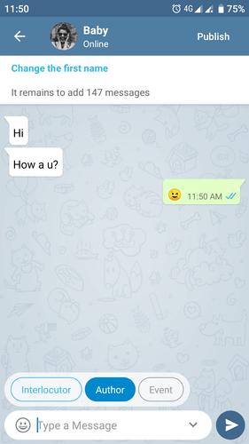 Fake Chat Messenger — TeleFake Screenshot 3