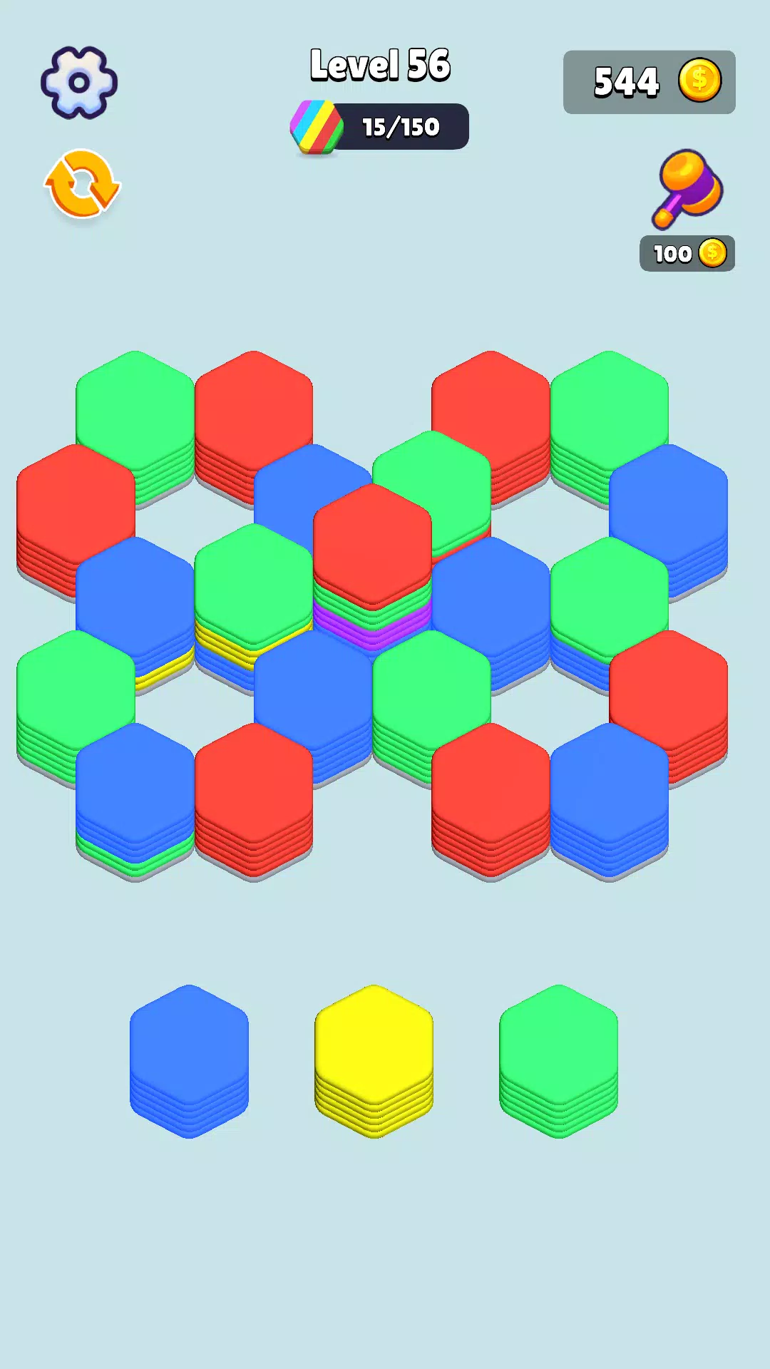 Stack Hexa Sort: Puzzle Match ဖန်သားပြင်ဓာတ်ပုံ 1