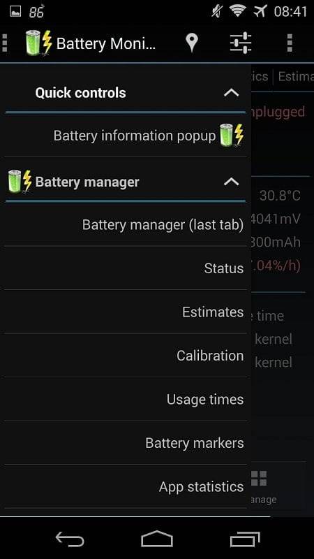 3C Battery Manager Tangkapan skrin 1