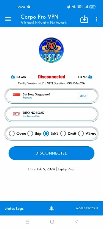 CORPOVPN PRO Ảnh chụp màn hình 1