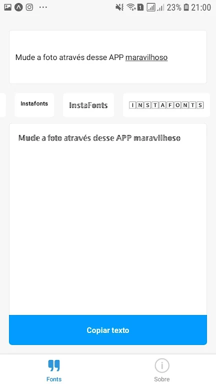 InstaFonts スクリーンショット 0