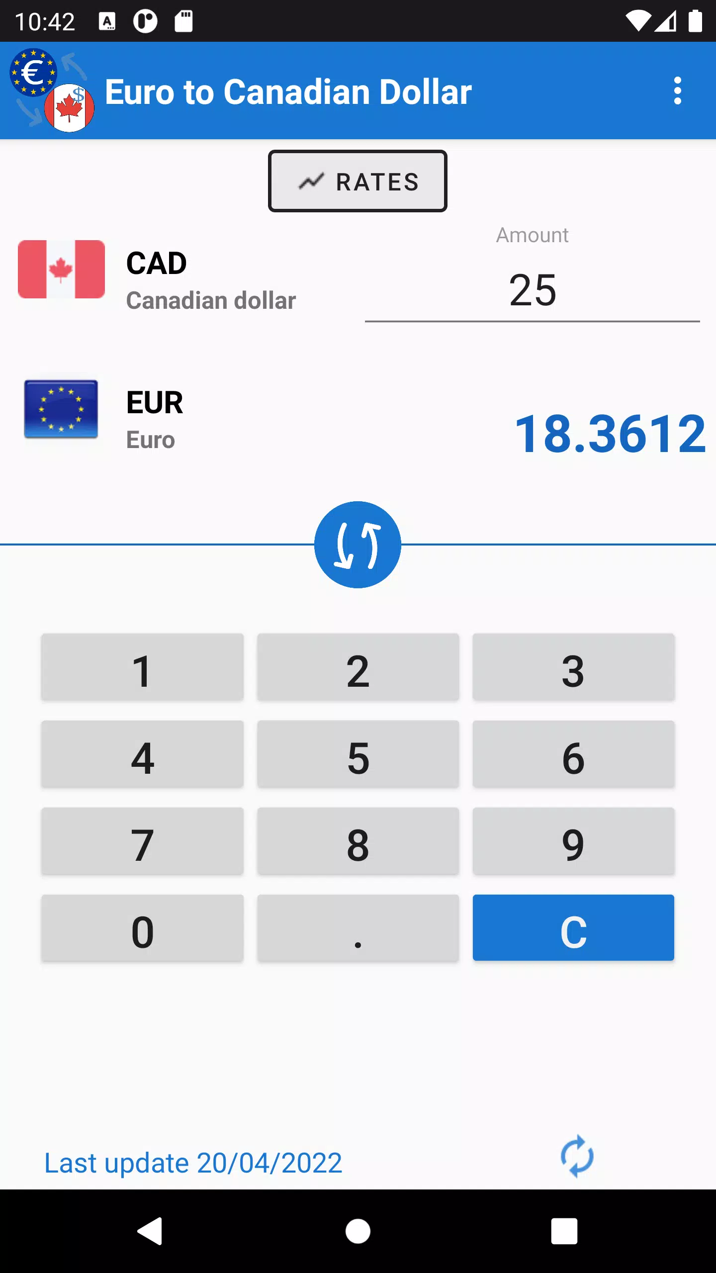 Euro to Canadian Dollar 螢幕截圖 2