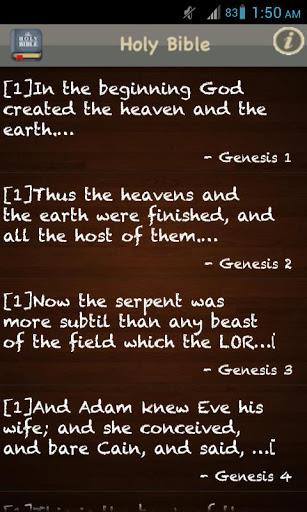 Holy Bible KJV Screenshot 1