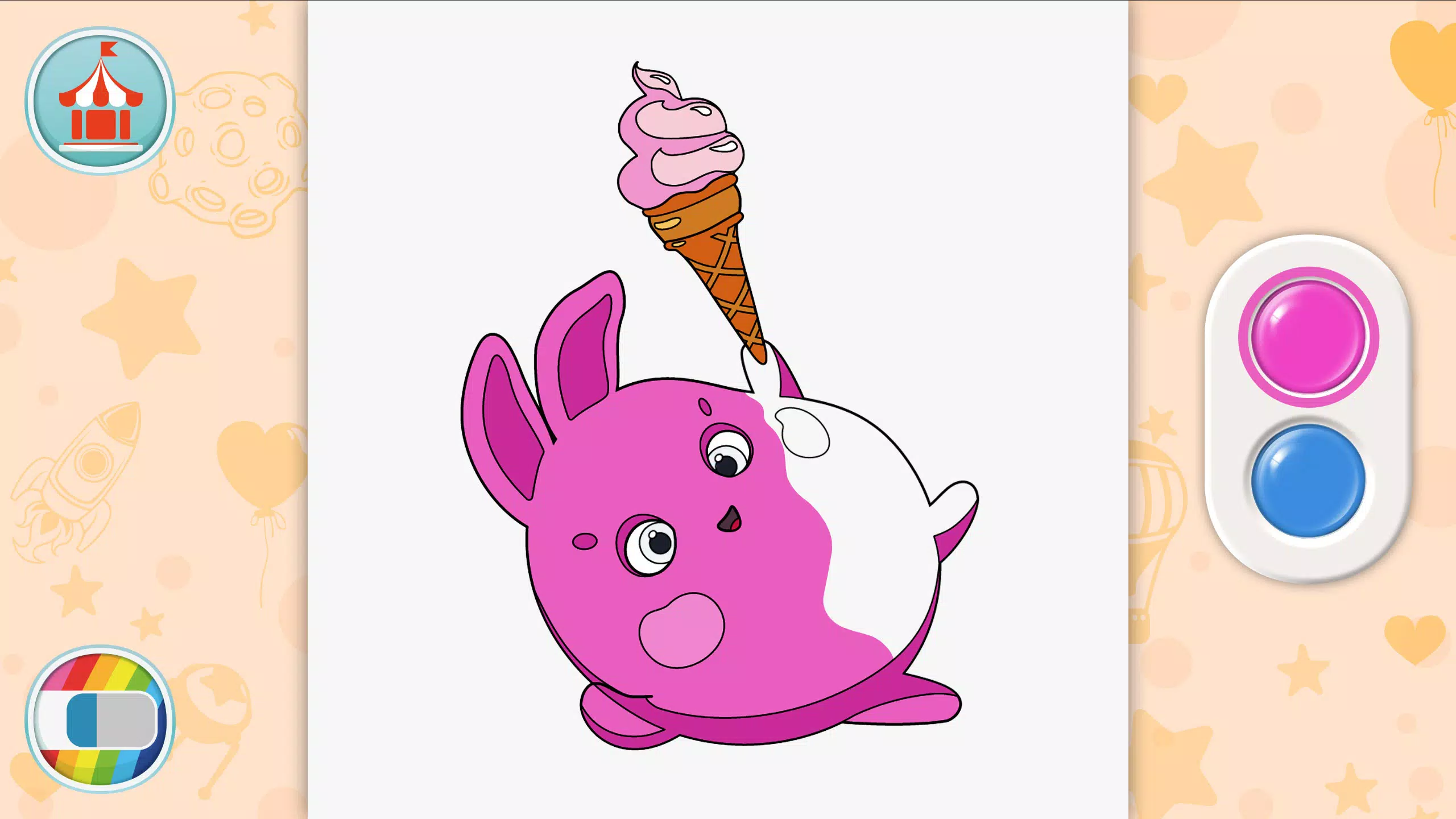 Sunny Bunnies: Coloring Book स्क्रीनशॉट 1