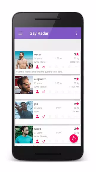 Gay Radar - dating, meeting chat hookup with men. Captura de tela 1