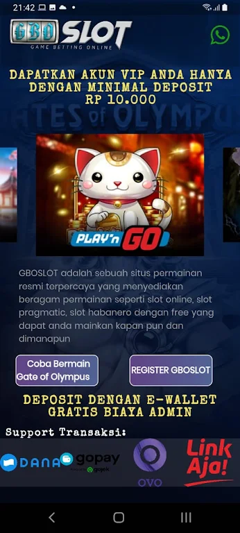 GBOSLOT : Slot Pragmatic Play 螢幕截圖 2
