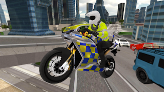 Police Motorbike Simulator 3D Schermafbeelding 0