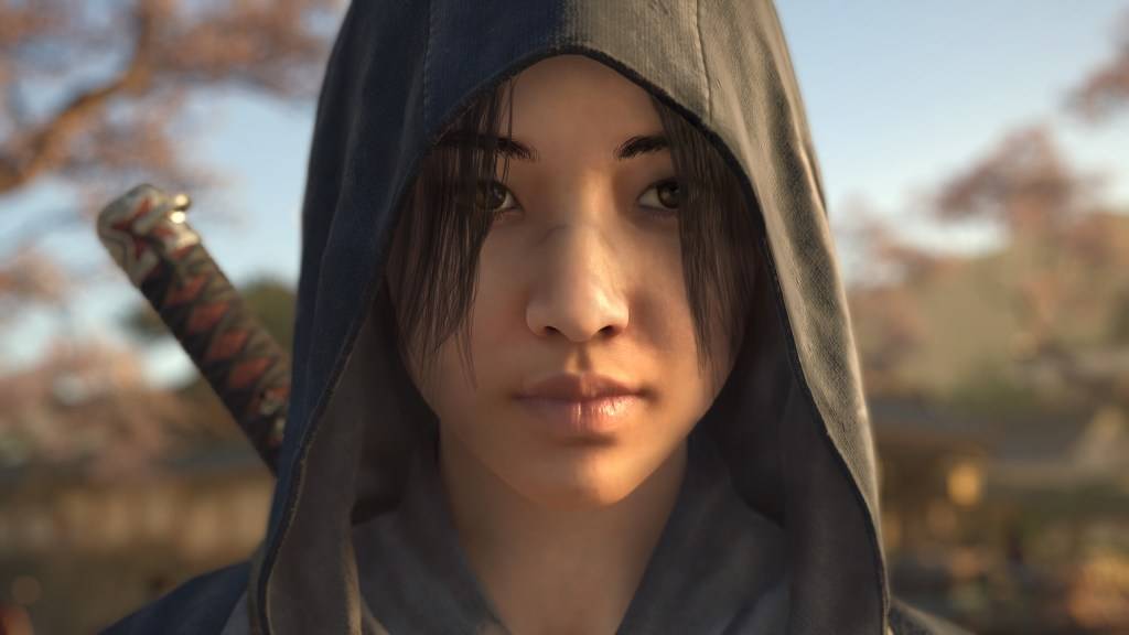 Assassin's Creed Shadows Naoe Close Up come parte di un articolo sugli attori.