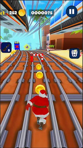 Subway Santa Claus Runner Xmas Скриншот 0