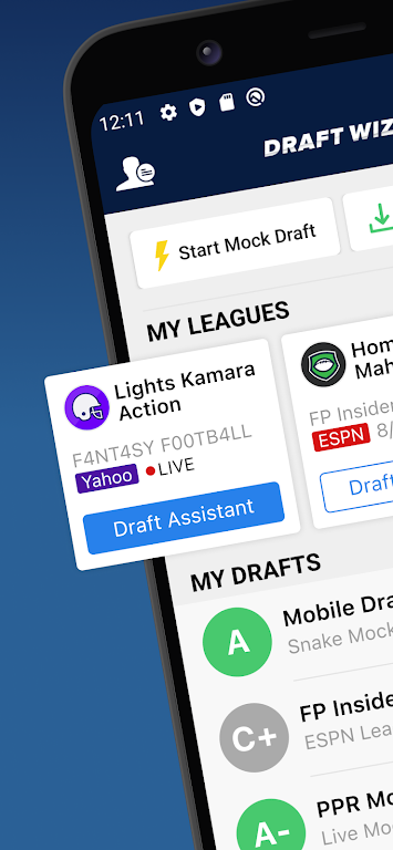 Fantasy Football Draft Wizard Tangkapan skrin 0