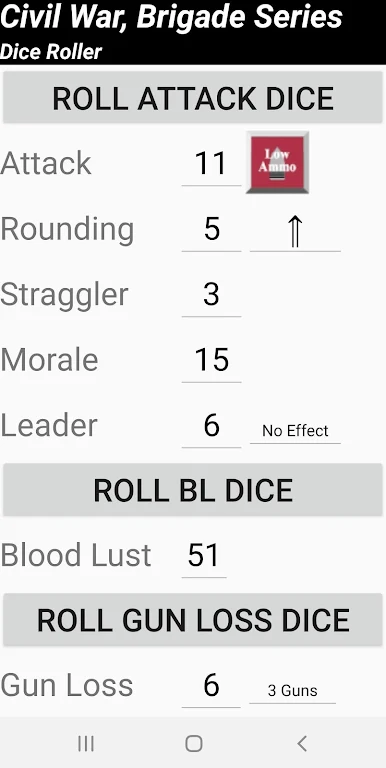 Civil War Brigade Series Dice Roller应用截图第0张