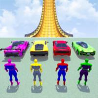 Superhero Mega Ramp GT Racing Stunts