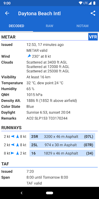 Avia Weather – METAR & TAF Mod Capture d'écran 1