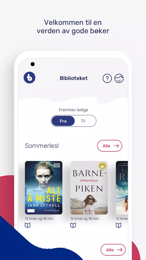 BookBites Bibliotek 螢幕截圖 0