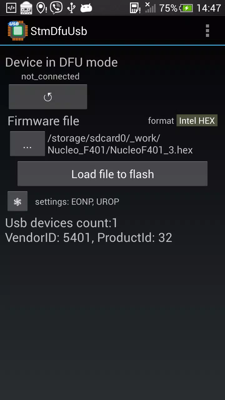 StmDfuUsb スクリーンショット 0