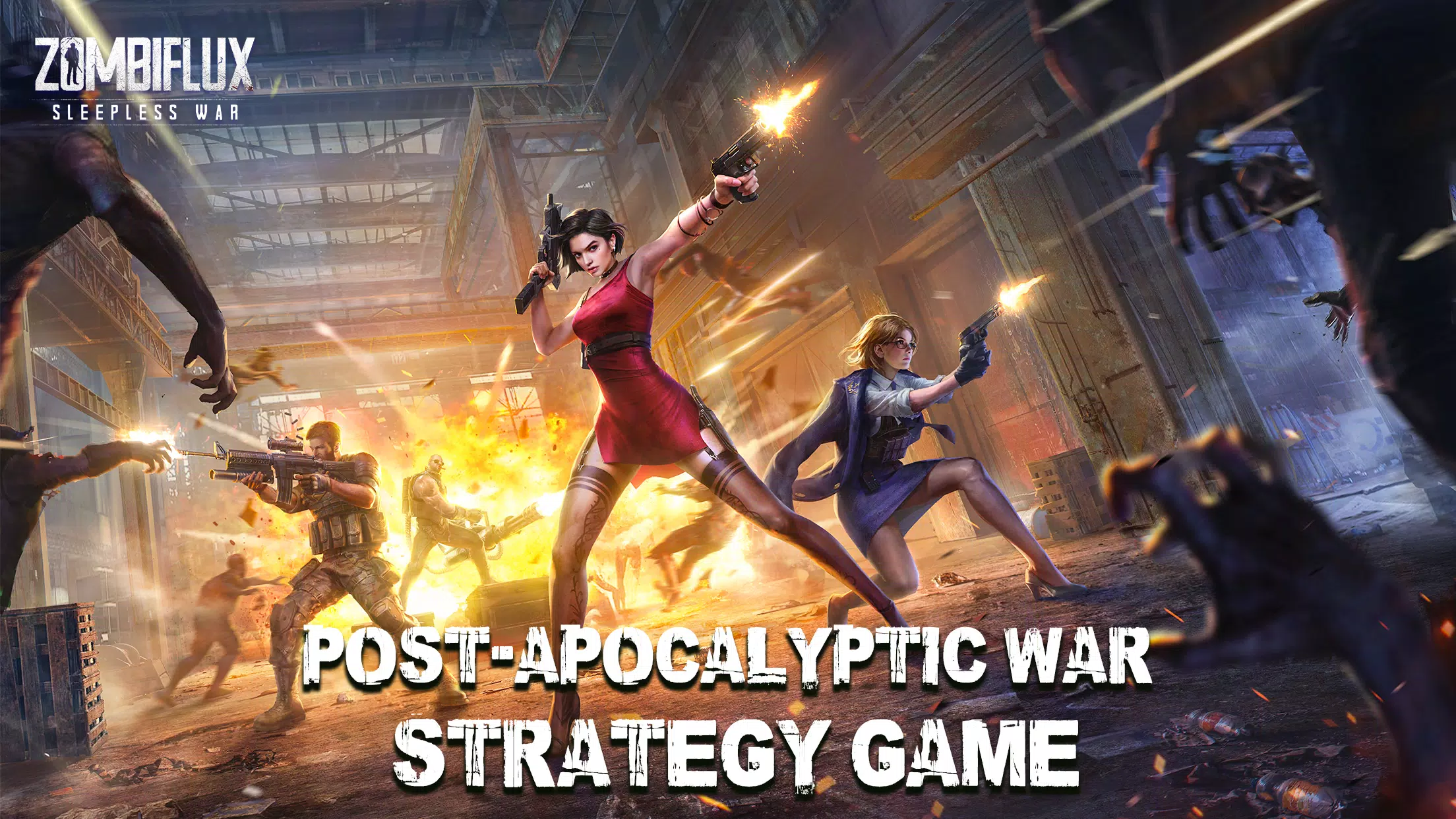 Zombiflux: Sleepless War Captura de tela 0