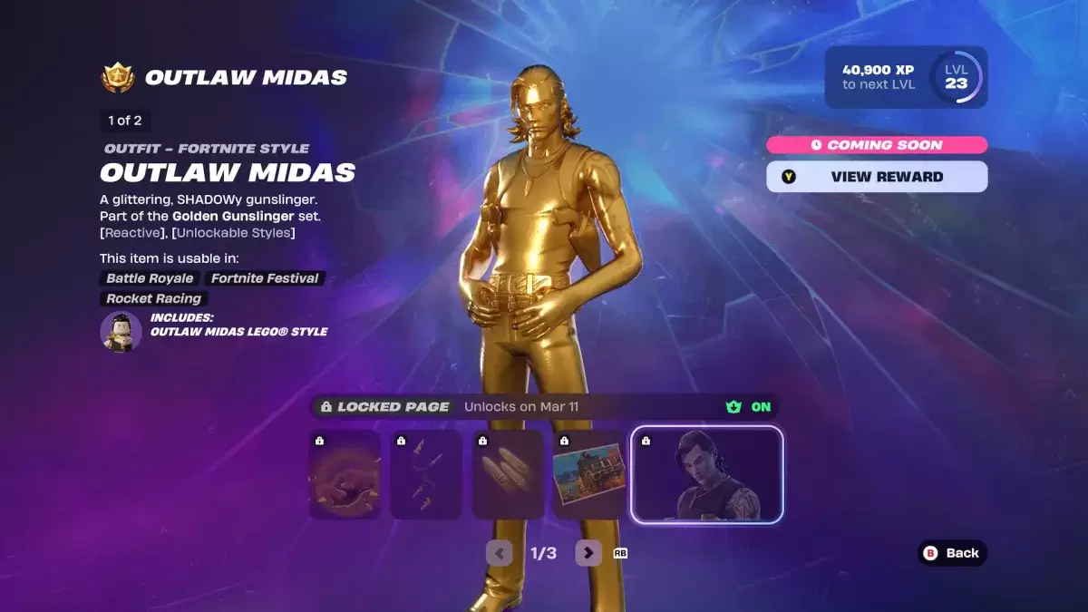 在Fortnite中取下Midas Quests。