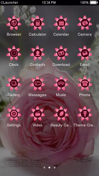 Pretty Pink Rose Theme Capture d'écran 1