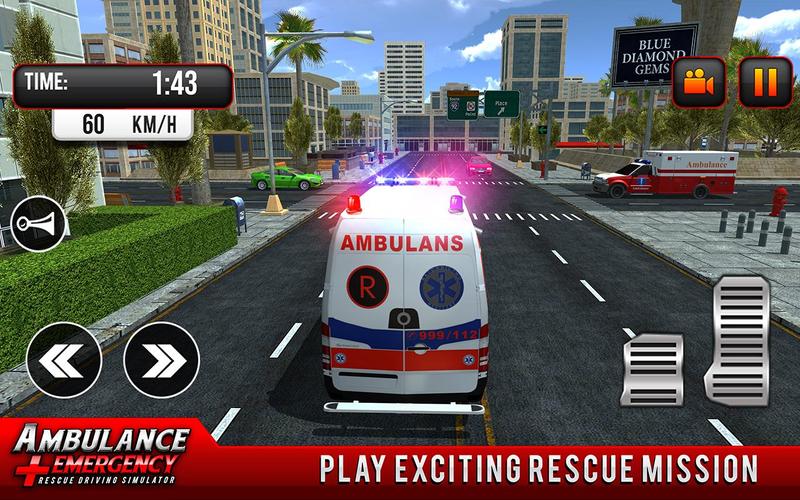 911 Ambulance City Rescue Game 螢幕截圖 1
