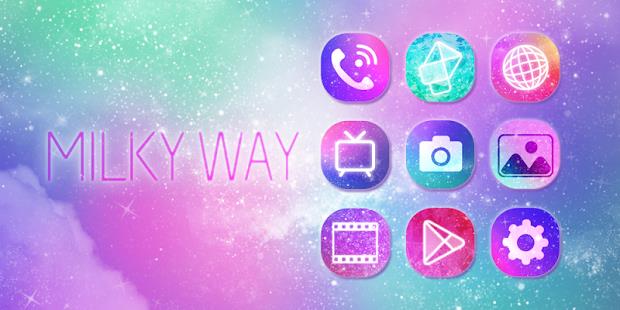 Milky Way GO Launcher Theme ဖန်သားပြင်ဓာတ်ပုံ 0