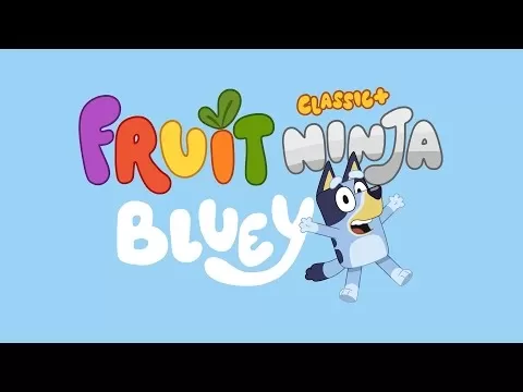 Bluey characters appearing in Fruit Ninja Classic+