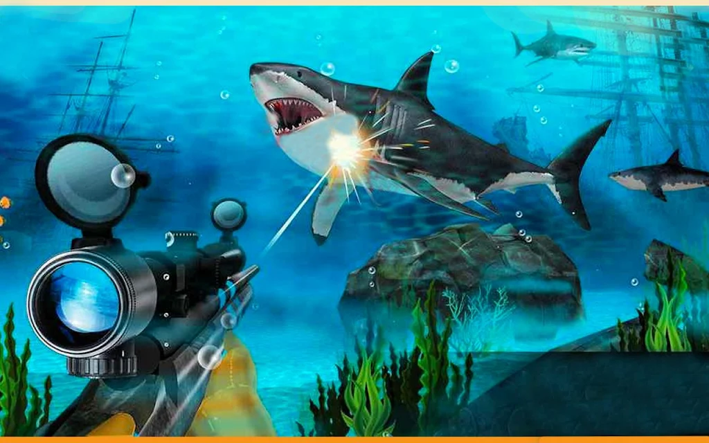 Real Whale Shark Hunting Games Ekran Görüntüsü 0