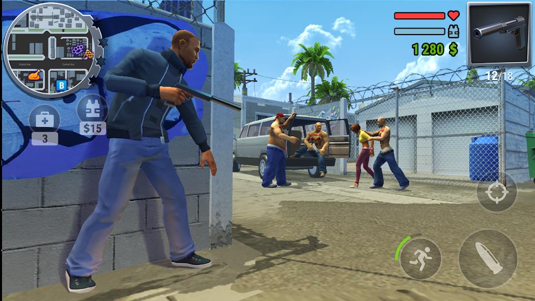 Gangs Town Story Mod Ảnh chụp màn hình 2