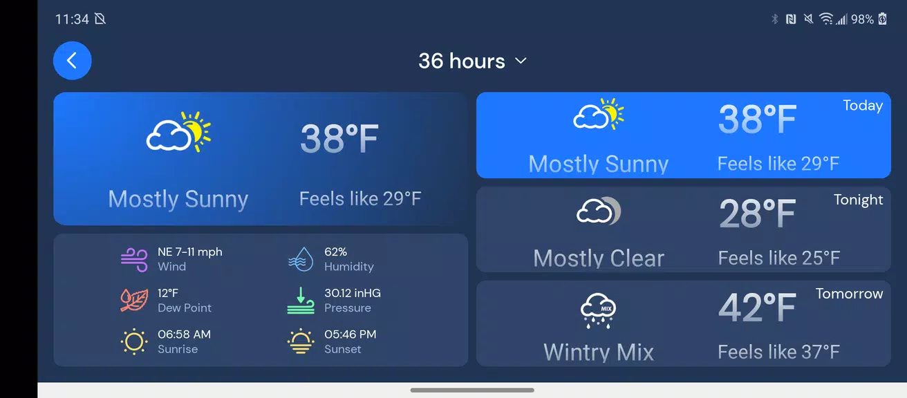 Schermata WeatherNation 2