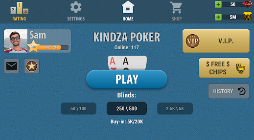 Kindza Poker Texas Holdem Zrzut ekranu 0