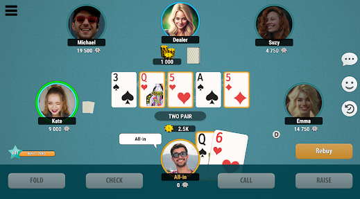 Kindza Poker Texas Holdem Скриншот 1