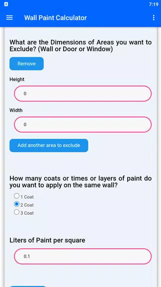 Wall Paint Calculator Schermafbeelding 2