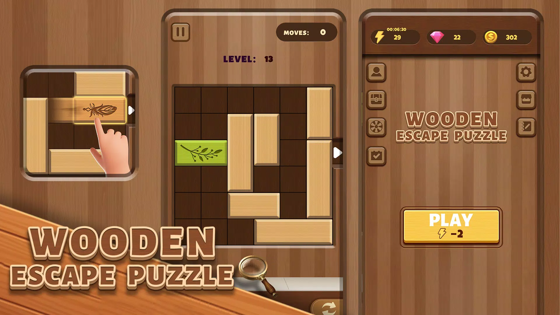 Wooden Escape Puzzle Tangkapan skrin 0