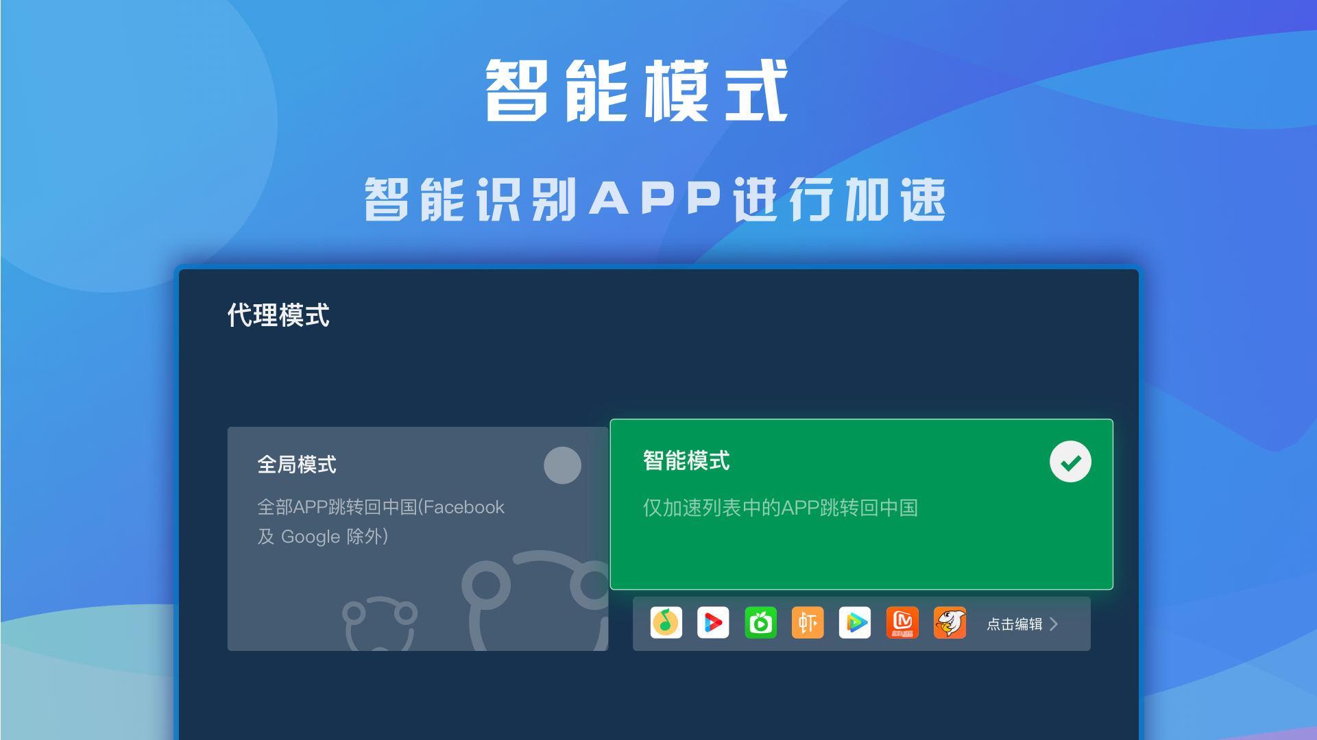 快帆TV版 - 海外华人回国加速器VPN，畅享大陆音乐视频 스크린샷 3