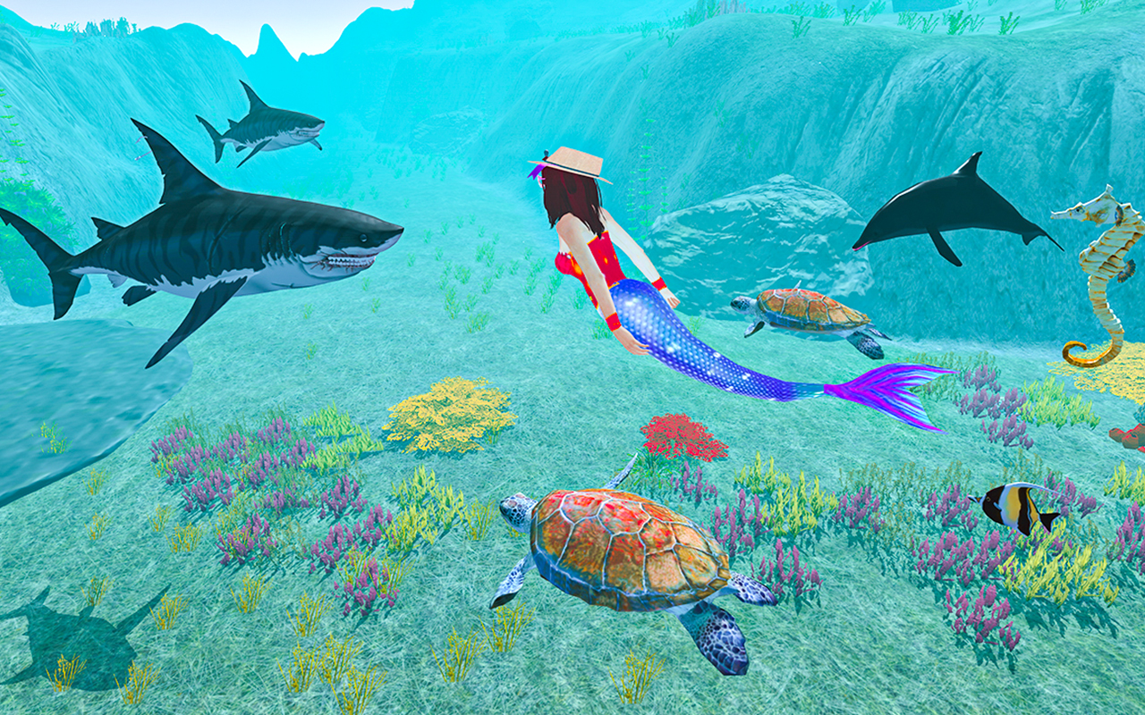 Underwater Turtle Sea Mermaid 스크린샷 2