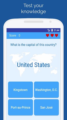 Capitals of the countries Quiz应用截图第0张