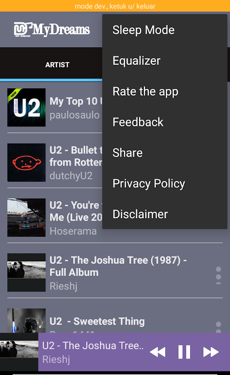 U2 Greatest Hits Songs ဖန်သားပြင်ဓာတ်ပုံ 2