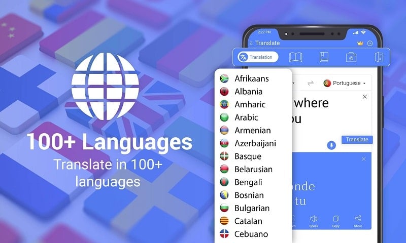 All Language Translate App ဖန်သားပြင်ဓာတ်ပုံ 3