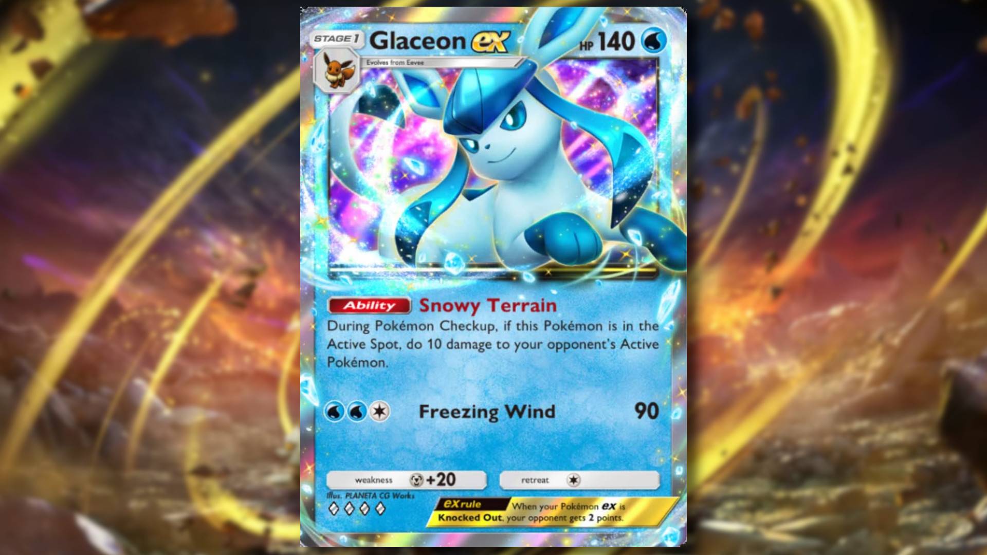 Üst Glaceon Pokémon TCG güverteleri