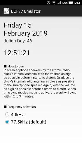 DCF77 Emulator Screenshot 1