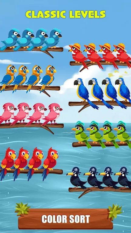 Bird Sort Color - Puzzle Games Captura de pantalla 2