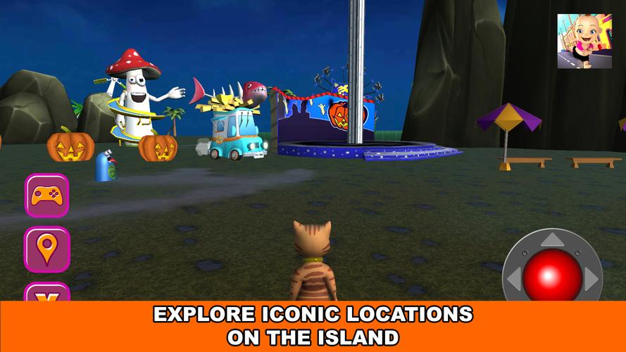 Halloween Cat Theme Park 3D 스크린샷 1