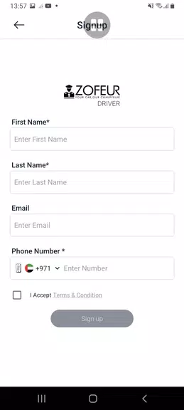 Zofeur - Driver App スクリーンショット 1