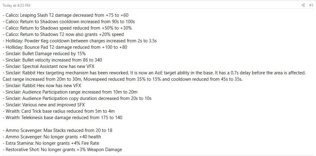 Deadlock Update: Hero and Item Adjustments