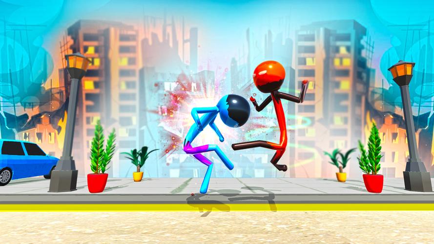 Stickman Ninja Fight: Ropehero Schermafbeelding 2