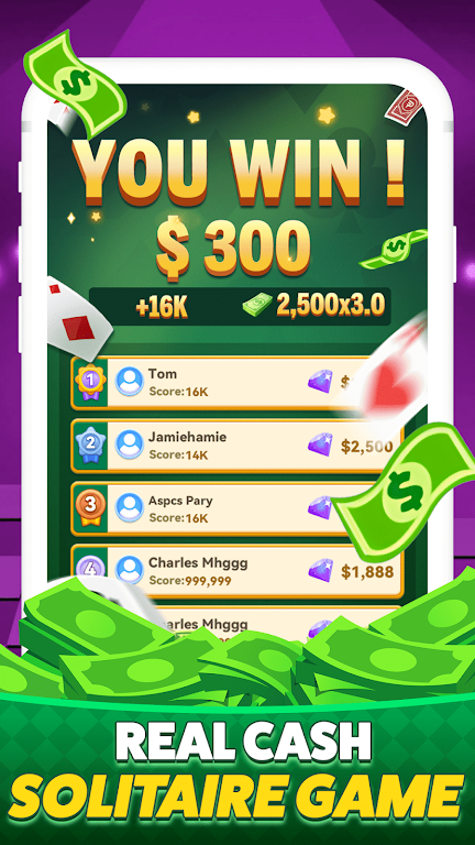 Solitaire Clash-Win Cash Screenshot 1