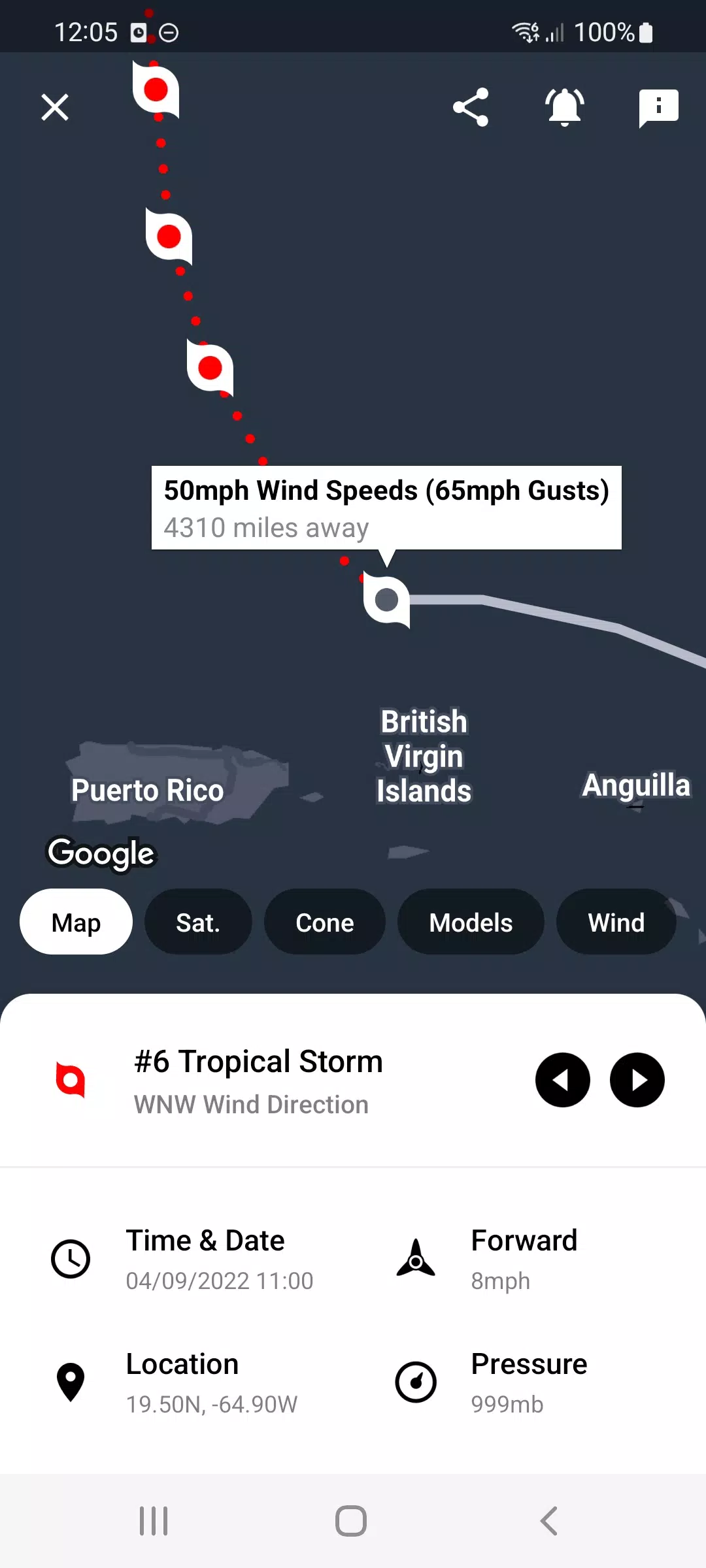 My Hurricane Tracker Ekran Görüntüsü 0