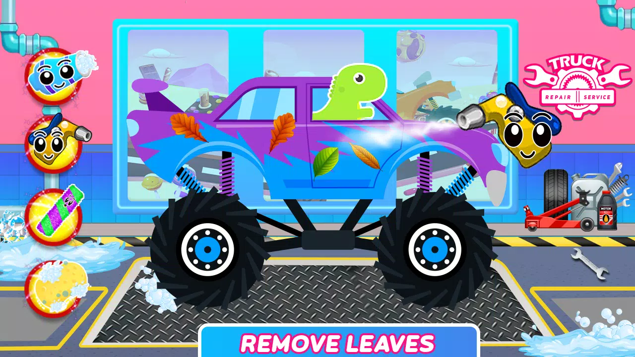 Dinosaurs Trucks Auto Workshop Screenshot 1